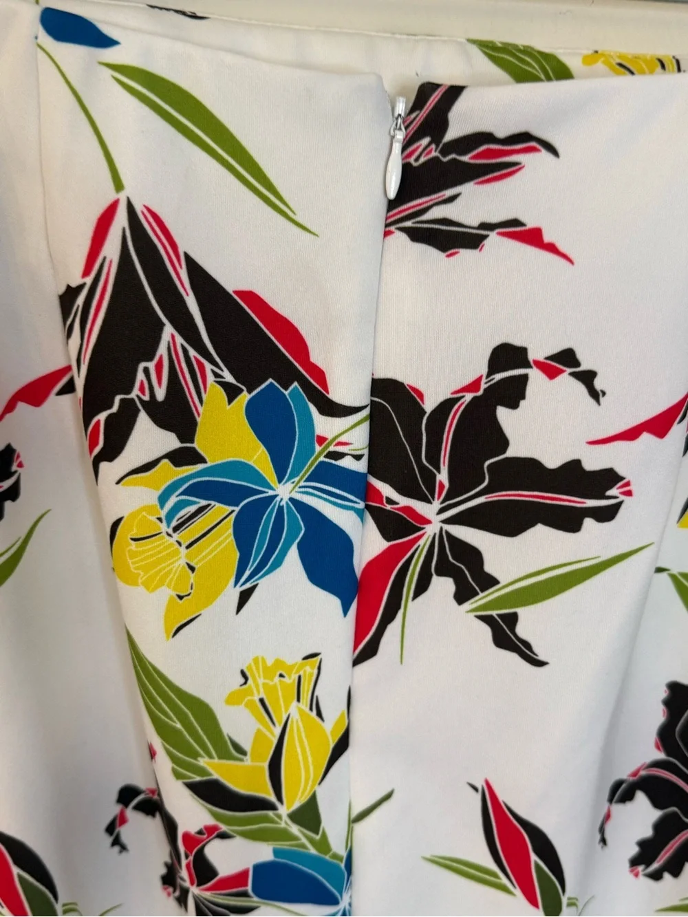 Eloquii tropical floral straight retro mini skirt Plus SZ 18